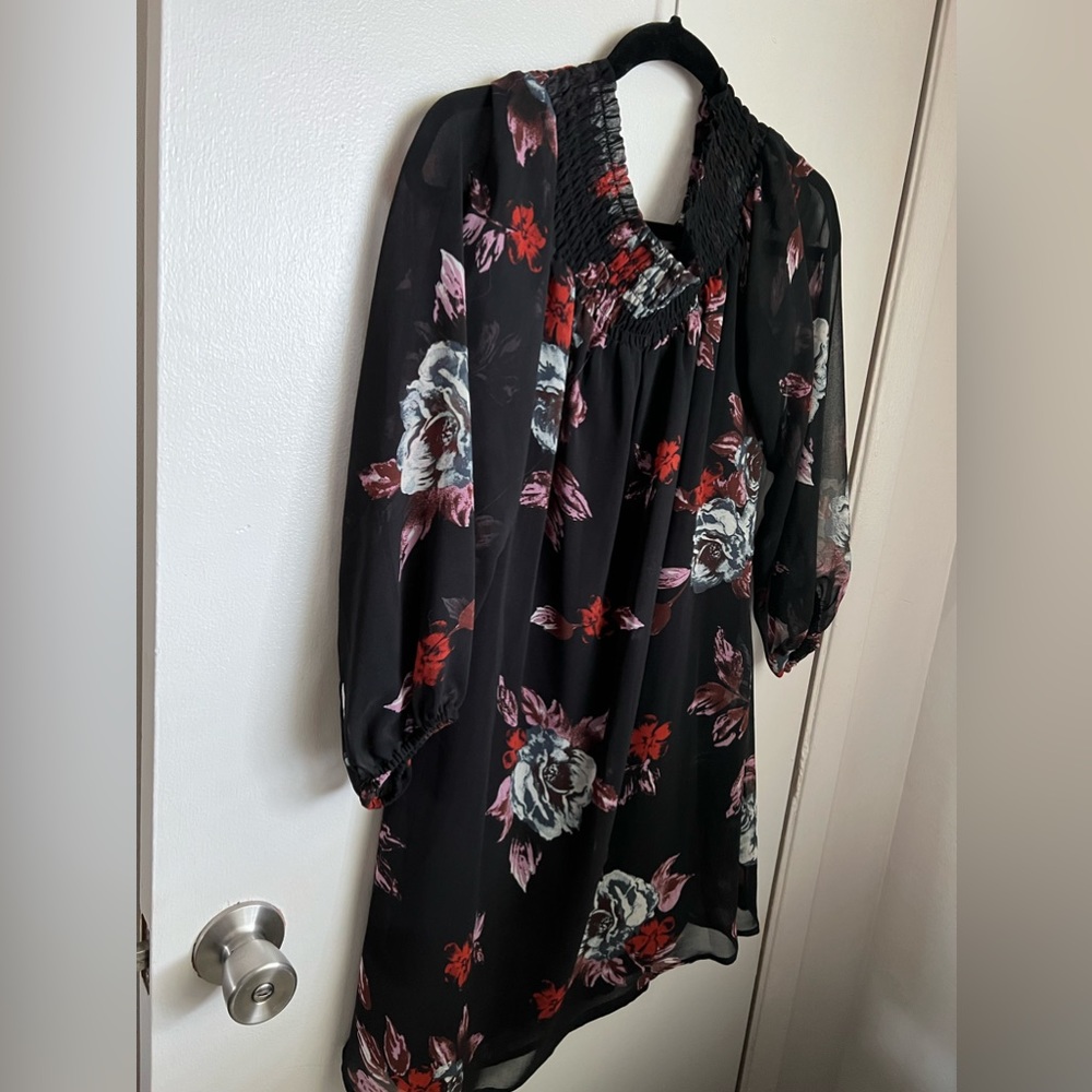 Black and Floral Dress